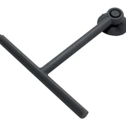 Fönsterrengöring-Svart Duschskrapa med Färgkrok och Sugpropp, Rengör Glas Harts och Gummi, Mått 23 x 22 x 3 cm och Vikt 0,1 kg, 2 års Garanti, R&D Design