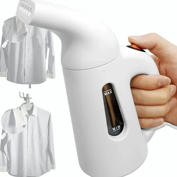 Ångtvättar-(Svart) Mini Handhållen Hängande Maskin, Kompakt Snabb Förvärmningsångare