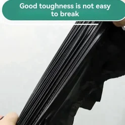 Soptunnor-Svarta sopsäckar i plast med stor kapacitet, 100 st - Återvinningsbara sopsäckar med handtag för hem, kök, 32x52cm[D]