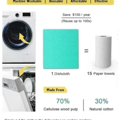 Svampar & Dukar-Svenska Disktrasor, 10-pack Återanvändbara Kökstrasor Ultraabsorberande