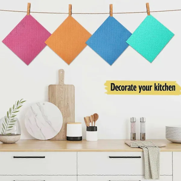 Svampar & Dukar-Svenska Disktrasor, 10-pack Återanvändbara Kökstrasor Ultraabsorberande