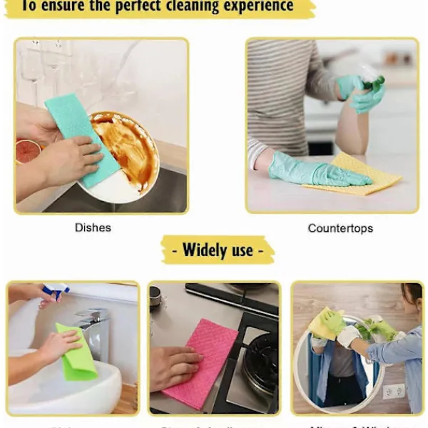 Svampar & Dukar-Svenska Disktrasor, 10-pack Återanvändbara Kökstrasor Ultraabsorberande