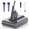 SWAREY Dammsugare & Tillbehör--batteri för Dyson V7-serien 4000mAh 21,6V Li-ion med 2 filter och 1 borste och skruvmejsel