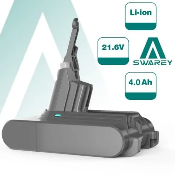 SWAREY Dammsugare & Tillbehör--batteri för Dyson V7-serien 4000mAh 21,6V Li-ion med 2 filter och 1 borste och skruvmejsel