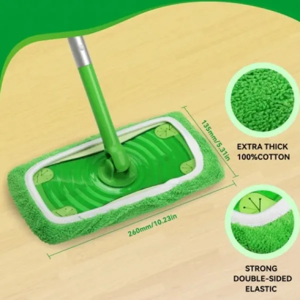 Städmoppar-Swiffer Sweeper Mopp Ersättningsdynor, Dukar för Swiffer Golvmopp, Återanvändbart Överdrag