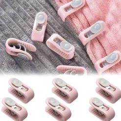 Tvättillbehör-Täcke Clips, Täcke Fästen, Täcke Quilt Clips, Täcke Hållare, Plastlakan Clip, Lakan Clip 6 st-FA7-