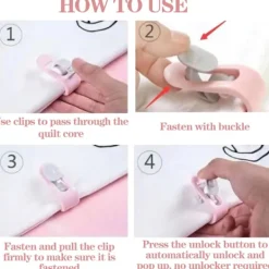 Tvättillbehör-Täcke Clips, Täcke Fästen, Täcke Quilt Clips, Täcke Hållare, Plastlakan Clip, Lakan Clip 6 st-FA7-