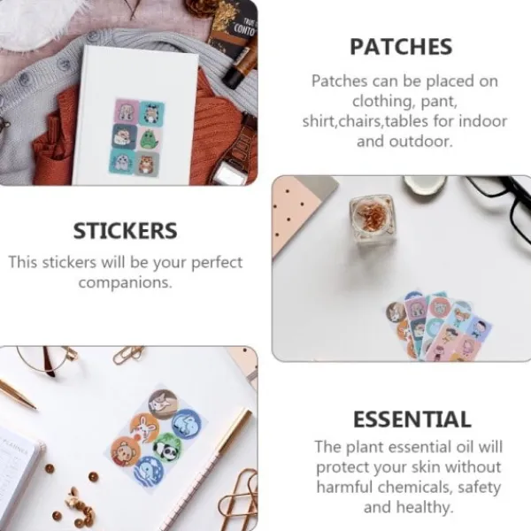 Hommy Skadedjur & Insekter-Tecknad mygga lapp ren växt eterisk olja antimygga avvisande lapp klistermärken