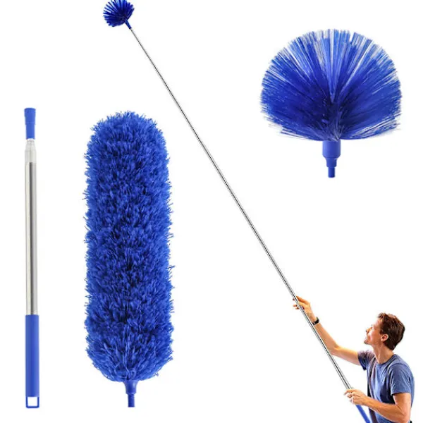 INF Fönsterrengöring-Teleskopdammvippa - 2,5 m utdragbar rengöringsborste för takrengöring