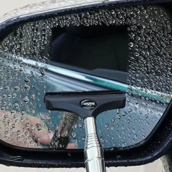 Fönsterrengöring-Teleskopisk backspegelskrapa med utdragbar stång fönsterrengöringsskrapa