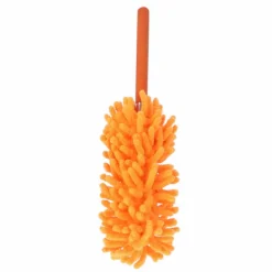 Rengöringsmedel-Teleskopisk dammvippa 72cm Avtagbar Tvättbar Chenille Dammtorkare Hemstädning Orange