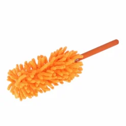 Rengöringsmedel-Teleskopisk dammvippa 72cm Avtagbar Tvättbar Chenille Dammtorkare Hemstädning Orange