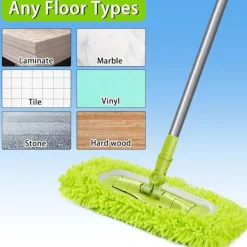 C Städmoppar-Återanvändbara Mikrofiber Torrmoppdukar för Våtmoppar Kompatibla med Swiffer Sweeper Mopp Ersättningsmoppar för Rengöring av Hårda Trägolv