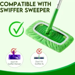 ATELA Städmoppar-Återanvändbara mikrofibermoppdynor för Swiffer Sweeper Mop - torra sop- och våtmoppdynor för hushållsrengöring - 4-pack