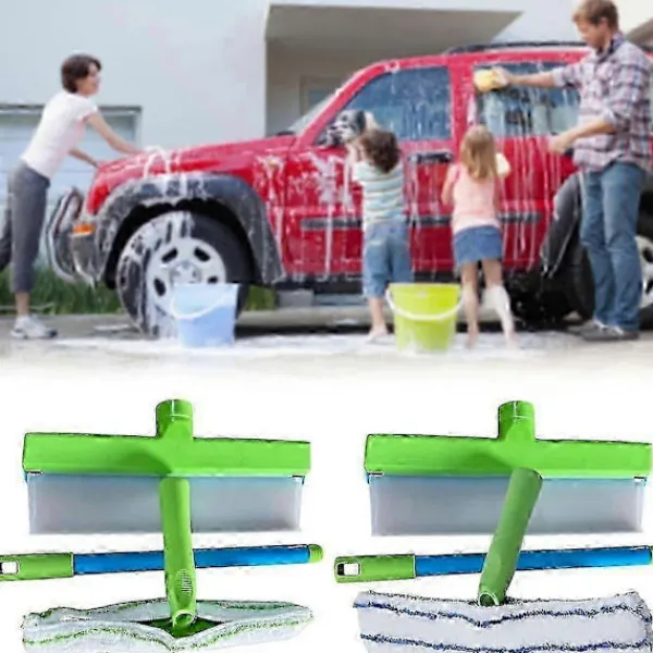 Fönsterrengöring-Återvinningsbart silikonfönsterskrapa kit, streckfri bilvård och rengöringsverktyg för hemfönster