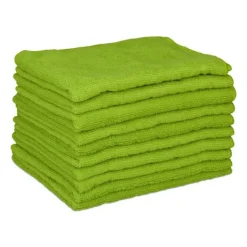 Svampar & Dukar-TG relaxdays 10 st mikrofiberdukar 40x30 gröna