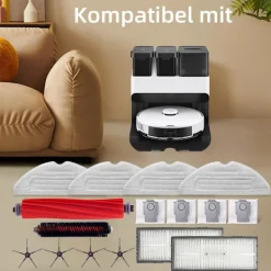 BEBETTER Dammsugare & Tillbehör-Tillbehörssats för Roborock S7 Pro Ultra/Roborock S7 MaxV Ultra: 1 rullborste, 1 självrengörande borste, 2 HEPA-filter, 4 sidoborstar, 4 rengöringsdukar | Fyndiq