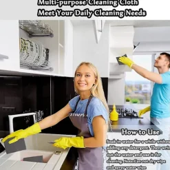 Svampar & Dukar-Tjock Magisk Rengöringsduk, Mikrofiber Glasrengöringsdukar, Återanvändbar Magisk Rengöringsduk Utan Ränder 30 x 30 cm 10 st