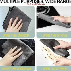 Svampar & Dukar-Tjock Magisk Rengöringsduk, Återanvändbar Spårlös Mikrofiberduk-FQ-
