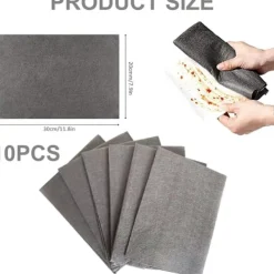 Svampar & Dukar-Tjockare Magisk Rengöringsduk, 10 st Återanvändbara Mikrofiber Rengöringsdukar, Randfri Magisk Mikrofiberduk för Fönster, Glas, Bil