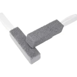 Rengöringsmedel-Toalett Badrum Rengöring Pimpsten Rostfritt Stål Fin Sandborste med Handtag (2 Stycken)