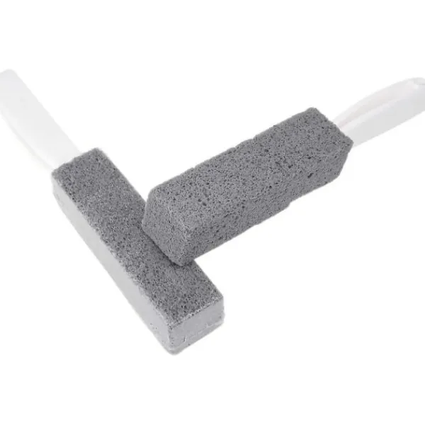 Rengöringsmedel-Toalett Badrum Rengöring Pimpsten Rostfritt Stål Fin Sandborste med Handtag (2-pack)_yux