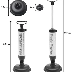 Rengöringsmedel-Toalettproppset Luftpump Avloppsrensare Avloppsrensare T