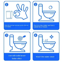 Rengöringsmedel-Toalettrengöring Brusande tablett BLÅ blå