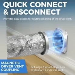 unbranded Torktumlare-Tool Easy Magnetisk Torktumlare Avgasböj 180 Graders Böj Ventilationsanslutning