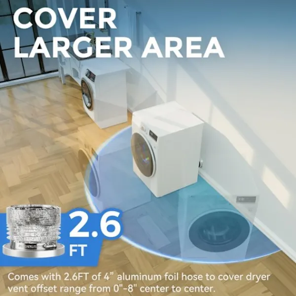 unbranded Torktumlare-Tool Easy Magnetisk Torktumlare Avgasböj 180 Graders Böj Ventilationsanslutning