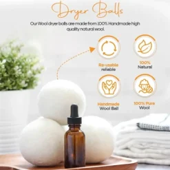 Torktumlare-Torkbollar, ullbollar för tvätt, återanvändbara torkbollar 4 st - 7 cm 4 st - 7 cm