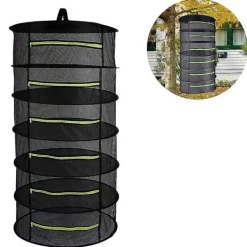 Tvättillbehör-Torknät, hopfällbart mesh hydroponiskt torkställ Torrnät för örter