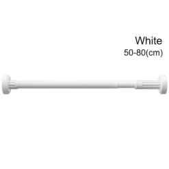 Tvättillbehör-Torkställ teleskopstång VIT 50-80CM vit 50-80cm-50-80cm