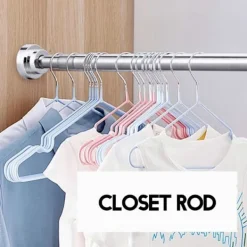 Tvättillbehör-Torkställ teleskopstång VIT 50-80CM vit 50-80cm-50-80cm