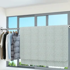 Tvättillbehör-Torkställ teleskopstång VIT 50-80CM vit 50-80cm-50-80cm