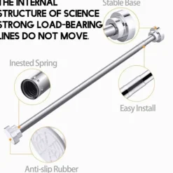 Tvättillbehör-Torkställ teleskopstång VIT 50-80CM vit 50-80cm-50-80cm