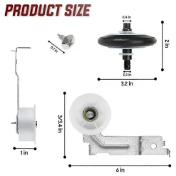 Torktumlare-Torktumlare Reparationssats Inkluderar Dc97-16782a Torktumlare Trumrulle & Dc93-00634a Torktumlare Spännrulle & 6602-0016