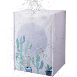 Blue dream Tvättmaskiner-Torktumlaröverdrag, Vattentätt Tvättmaskinsöverdrag, Dammtätt PEVA Tvättmaskinsöverdrag Lämplig för 6-8 kg Trumtvättmaskiner och Torktumlare (60*56*83cm, Kaktus) | Fyndiq