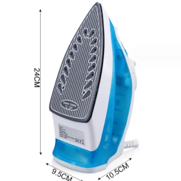 Strykjärn-Torr, spray och vertikal strykning i blått, handhållen ånga