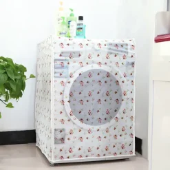 Tvättillbehör-Transparent vattentätt tvättmaskinsskydd, solskydd, tvättmaskinstillbehör