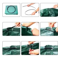 Soptunnor-Trädgårdssäck 120l Set Om 3