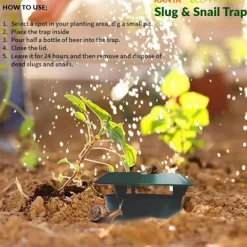 Skadedjur & Insekter-Trädgårdssnigel- och snigelfälla Miljövänlig giftfri plast Skadedjursfångare Låda Säker Utomhus Trädgårdsblommor (8-pack)