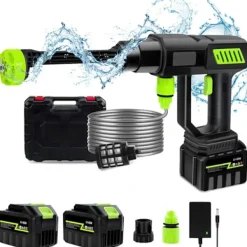 OEM Högtryckstvättar-Trådlös Högtryckstvätt, 1000W Effekt, 980psi Tryck, 6-i-1 Munstycken,2 Batteri, Elektrisk