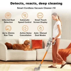 LIECTROUX Dammsugare & Tillbehör-Trådlös Hålsugare - - i10 - 27000Pa - LED-Belysning - HEPA E13 Filtrering