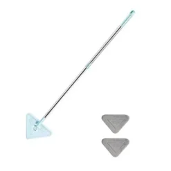 Städmoppar-Tre Plattor av Platt Tyg (Orange) Infällbar Mikrofiber Golvmopp, Våt- och Torrsopare Laminatträ Kakel