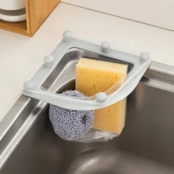 Soptunnor-Triangulär avloppsfilterställ sopsäck set engångs anti-blockerande papperskorg filter nätpåse kök diskho sopor filter nät 1 st (grå)