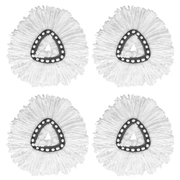 Städmoppar-Triangulär fiber moppduk mopptillbehör, passar O-Cedar (4 st)