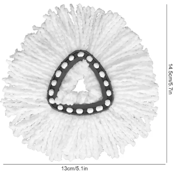 Städmoppar-Triangulär fiber moppduk mopptillbehör, passar O-Cedar (4 st)