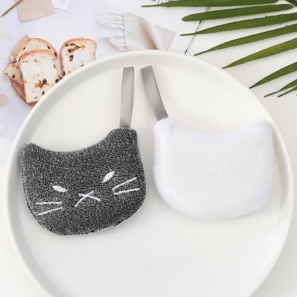 Svampar & Dukar-Trämassa Disksvamp Disktvätt Bomull Block Pot Torka color random