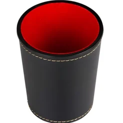 unbranded Soptunnor-Tärningsbehållare Tärningsspel Del Tärningsskakare Behållare PU Läder Barverktyg